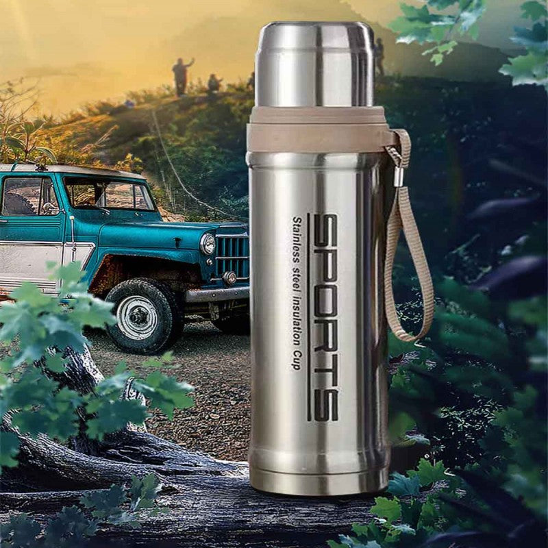 Vacuum Insulated Stainless Steel Sports Water Bottle Leak Proof Hot & Cold Flask - 750ML