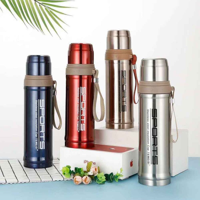 Vacuum Insulated Stainless Steel Sports Water Bottle Leak Proof Hot & Cold Flask - 750ML