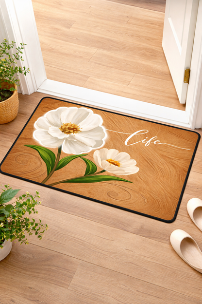 Soft flower bath mat set - Saadiq.pk