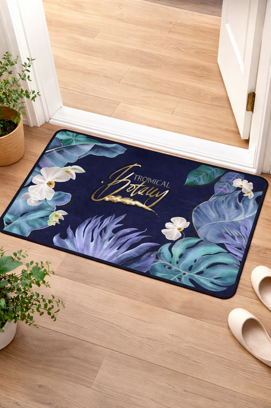2PC Anti‑Slip Flower Design Bathroom Mat – Fast‑Drying, Water‑Absorbent Floor Mat