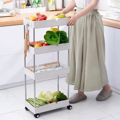 Rolling kitchen bathroom storage trolley - Saadiq.pk
