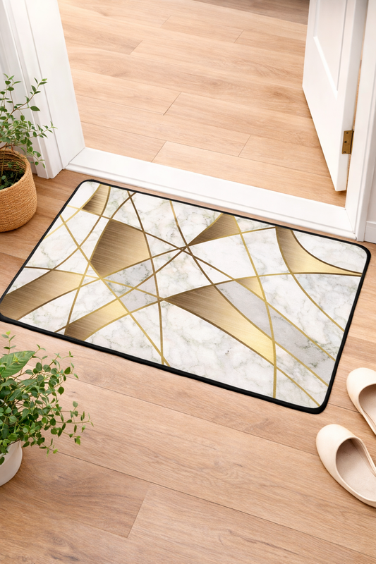 2PC Anti‑Slip Flower Design Bathroom Mat – Fast‑Drying, Water‑Absorbent Floor Mat