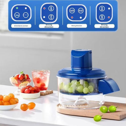 Automatic Electric Fruit Peeler Machine One-Touch Grape, Plum, Tomato & Garlic Peeling Device with Storage Bowl