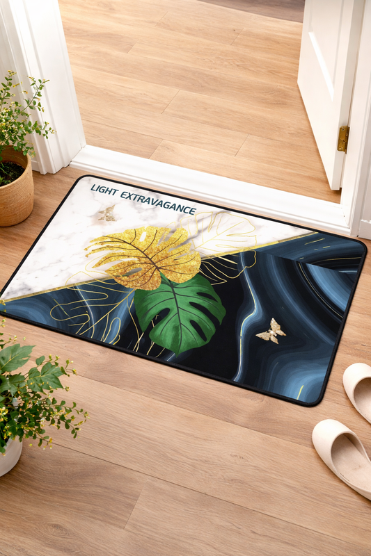 2PC Anti‑Slip Flower Design Bathroom Mat – Fast‑Drying, Water‑Absorbent Floor Mat