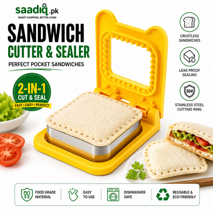 Stainless Steel Pocket Sandwich Maker - Sandwich Cutter and Sealer