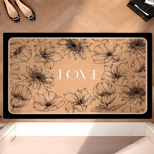 2PC Anti‑Slip Flower Design Bathroom Mat – Fast‑Drying, Water‑Absorbent Floor Mat