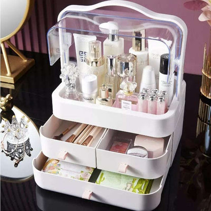 Acrylic Double Door Cosmetic Organizer