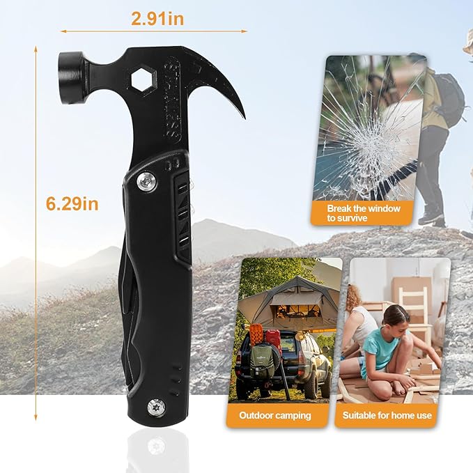 19‑in‑1 Multi Tool Hammer – Folding Pliers, Knife, Screwdriver & Survival Tool - Saadiq.pk
