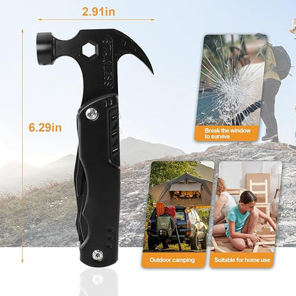 19‑in‑1 Multi Tool Hammer – Folding Pliers, Knife, Screwdriver & Survival Tool - Saadiq.pk