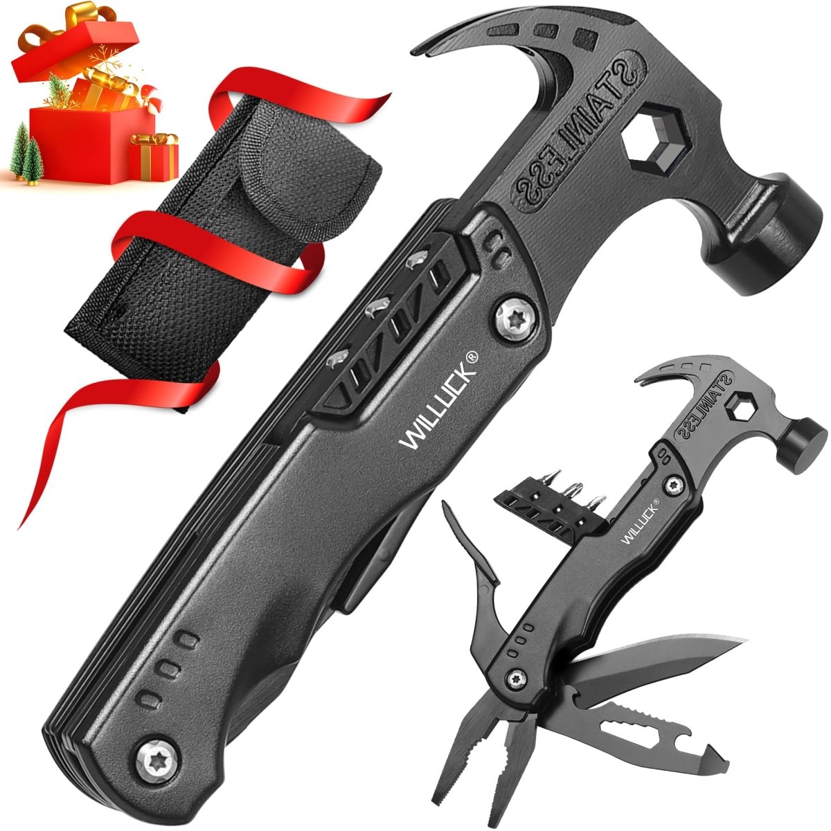 19‑in‑1 Multi Tool Hammer – Folding Pliers, Knife, Screwdriver & Survival Tool - Saadiq.pk