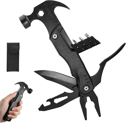 19‑in‑1 Multi Tool Hammer – Folding Pliers, Knife, Screwdriver & Survival Tool - Saadiq.pk