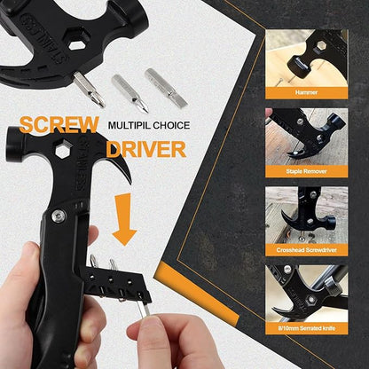 19‑in‑1 Multi Tool Hammer – Folding Pliers, Knife, Screwdriver & Survival Tool - Saadiq.pk