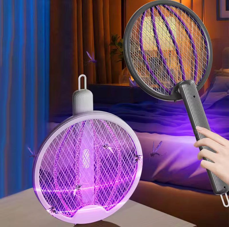 3-in-1 Rechargeable Electric Mosquito Killer Racket