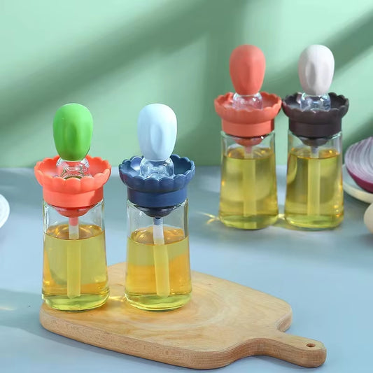 Multi-Functional Oil Dispenser Bottle with Silicone Brush