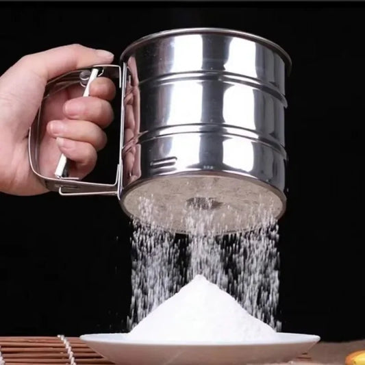 Stainless Steel Flour Sieve Hand Held Cup Strainer