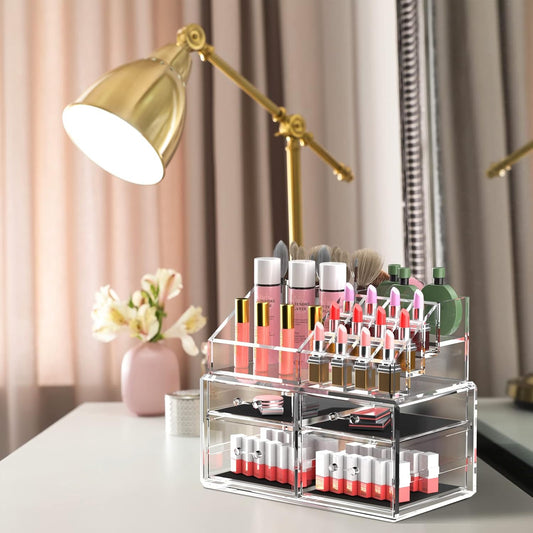 Acrylic 4-Drawer Cosmetic Organizer