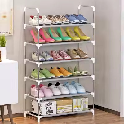 6-Layer Steel Shoe Rack Organizer – Durable & Space-Saving Storage