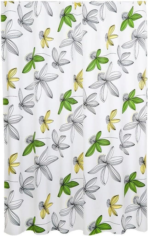 Leaf Shower Curtain – Waterproof Fabric, Nature-Inspired Bathroom Decor