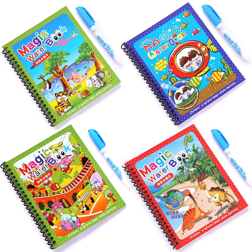 Magic Water Drawing Book – Reusable Educational Coloring Toy for Kids