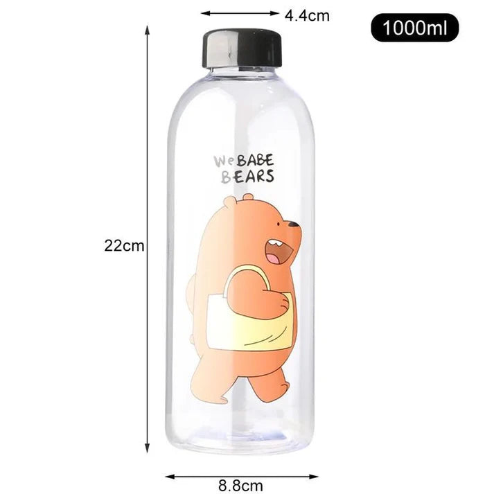 Kids cute bear water bottle with straw - Saadiq.pk Pakistan