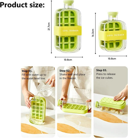 2 in 1 Ice Cube Bottle with Tray – Portable Ice Maker & Water Bottle - Saadiq.pk