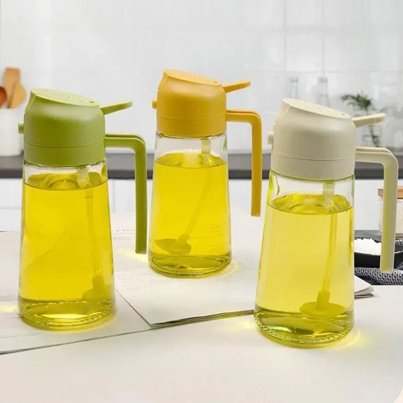 2 in 1 Leakproof Oil Dispenser Bottle for kitchen (500ML) - Saadiq.pk