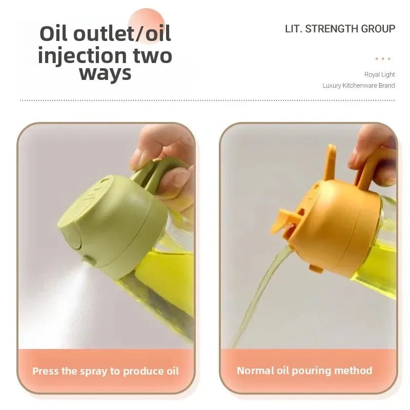 2 in 1 Leakproof Oil Dispenser Bottle for kitchen (500ML) - Saadiq.pk