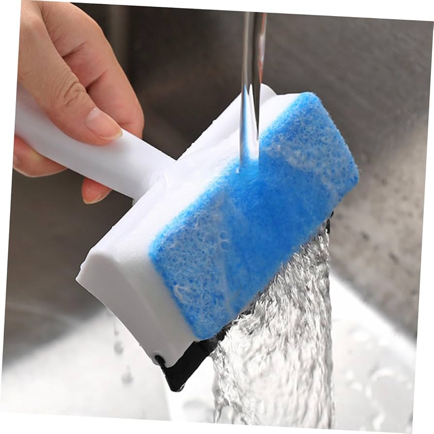 2 - in - 1 Window Cleaner Brush – Scrubber & Squeegee for Streak - Free Shine - Saadiq.pk