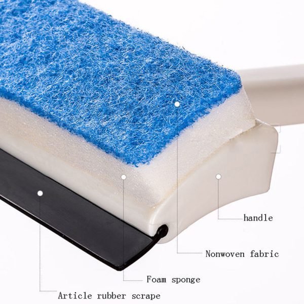 2 - in - 1 Window Cleaner Brush – Scrubber & Squeegee for Streak - Free Shine - Saadiq.pk