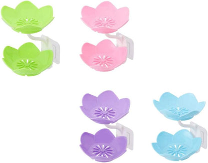 2 Layers Plastic Lotus Drain Soap Holder – Durable & Hygienic Soap Dish - Saadiq.pk