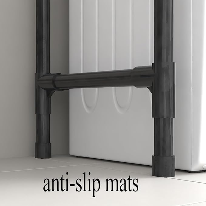 2 - Tier Plastic & Carbon Steel Toilet Storage Rack – Bathroom Organizer - Saadiq.pk