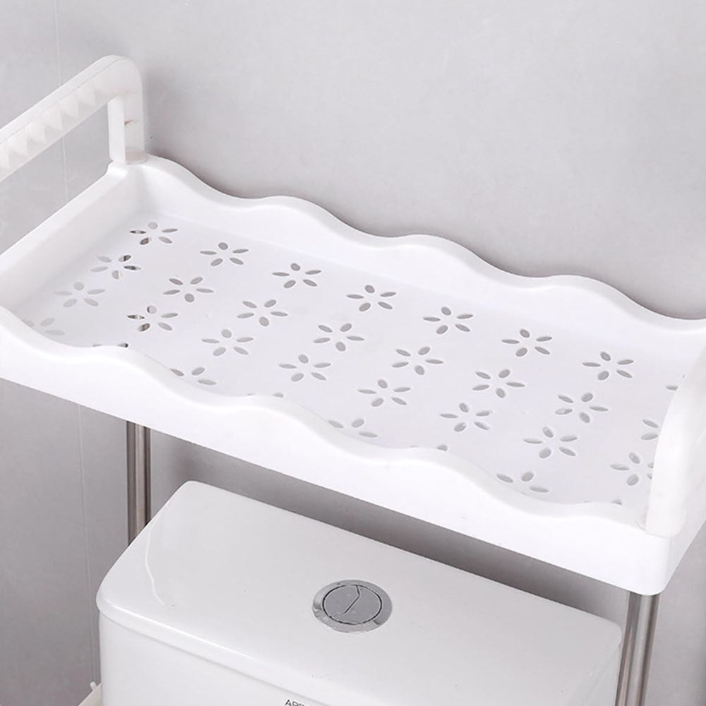 2 Tier Toilet Storage Rack Caamoad Shelf Stainless Steel - Saadiq.pk