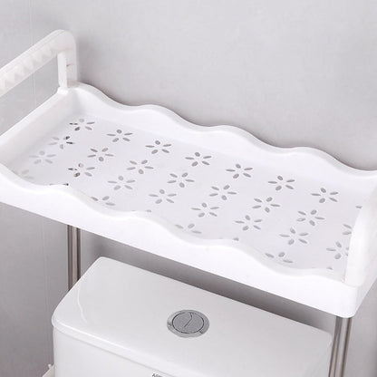 2 Tier Toilet Storage Rack Caamoad Shelf Stainless Steel - Saadiq.pk