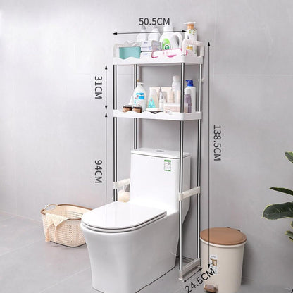 2 Tier Toilet Storage Rack Caamoad Shelf Stainless Steel - Saadiq.pk
