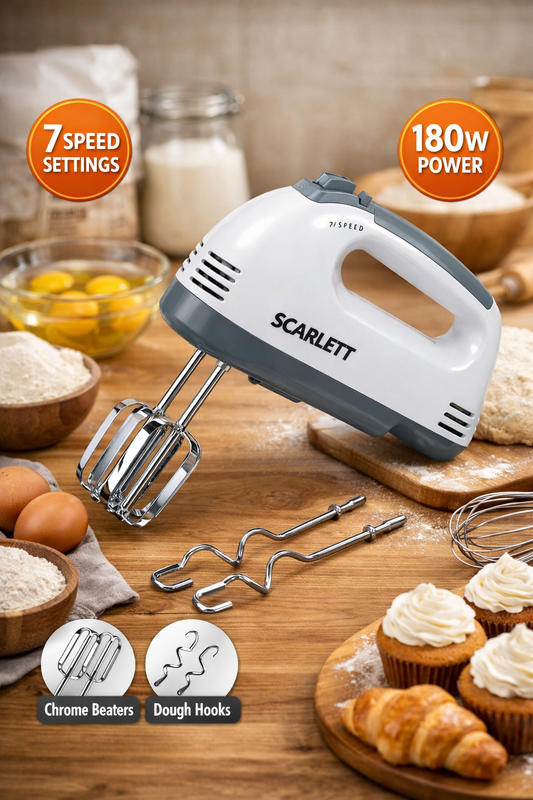 Handheld Electric Mixer – Egg, Cream & Dough Beater