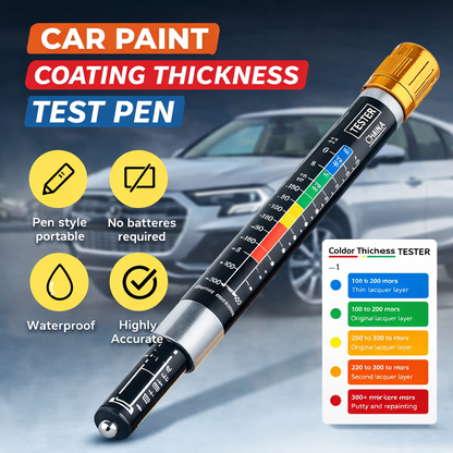 Car Paint Tester Pen Automotive Coating Thickness Gauge | Magnetic Paint Meter for Used Car Inspection