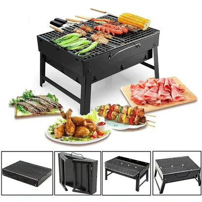 Portable Foldable BBQ Grill – Lightweight Charcoal Barbecue Stove