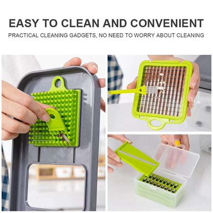 22 in 1 Multifunctional Vegetable Chopper – Multi Blade Kitchen Slicer & Dicer Set - Saadiq.pk