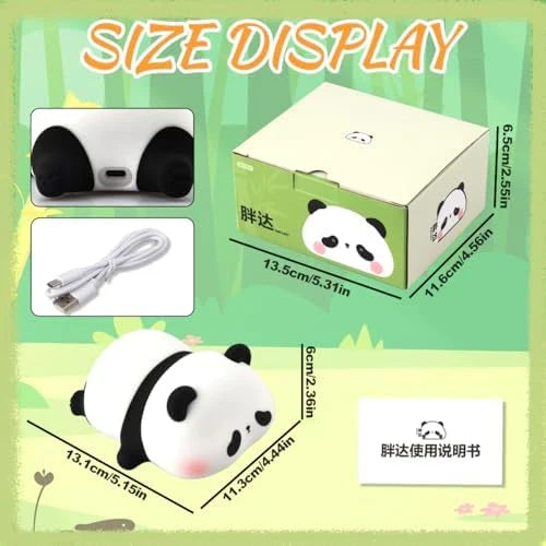 Panda Night Light – Soft Silicone LED Rechargeable Lamp for Kids