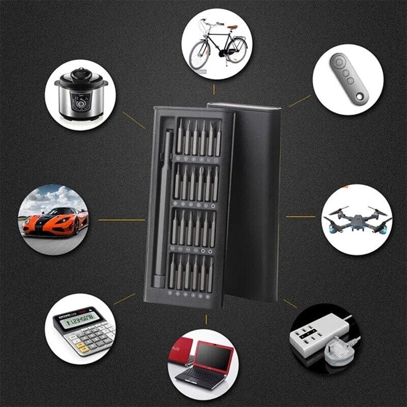 24‑in‑1 Compact Screwdriver Kit | High‑Precision Bits for Gadgets & Devices - Saadiq.pk