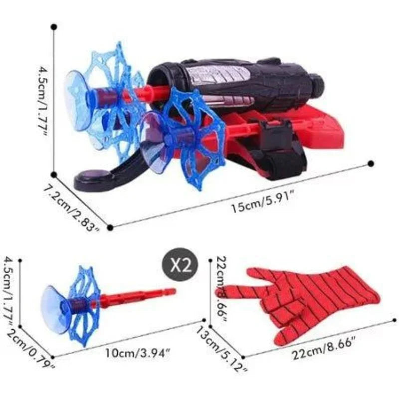 Spider Hero Wrist Shooter Toy with Superhero Glove & 2 Suction Cup Darts