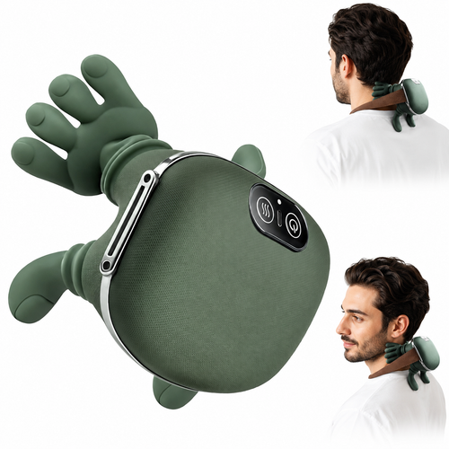 Rechargeable Neck & Shoulder Massager with Heat – Deep Kneading & 3 Massage Modes