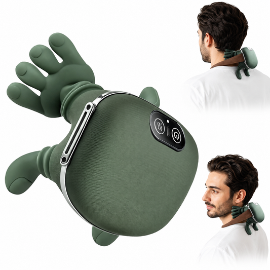 Rechargeable Neck & Shoulder Massager with Heat – Deep Kneading & 3 Massage Modes