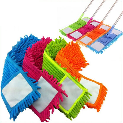 Microfiber Flat Mop Heads – Reusable, Streak-Free Floor Cleaning Pads