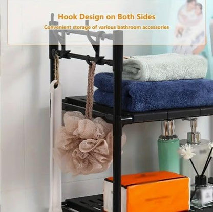 Multi-Layer Plastic Bathroom Storage Rack – Toilet Organizer