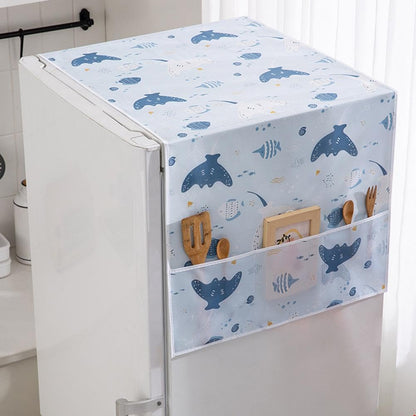 Cotton Dust-Proof Refrigerator Cover – Protective Storage Organizer
