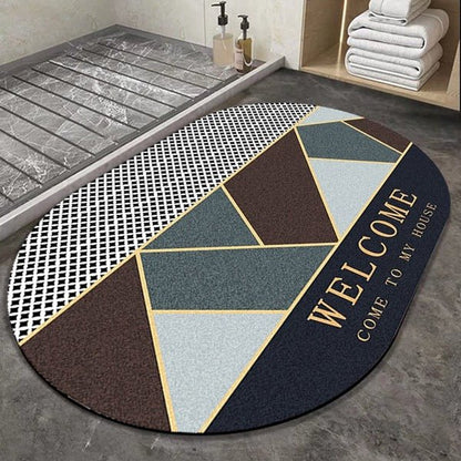 2PC Anti‑Slip Bathroom Mat – Fast‑Drying, Water‑Absorbent Floor Mat (Large 2.25 x 1.5 ft) - Saadiq.pk