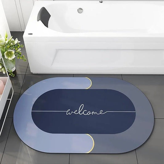 2PC Anti‑Slip Bathroom Mat – Fast‑Drying, Water‑Absorbent Floor Mat (Large 2.25 x 1.5 ft) - Saadiq.pk