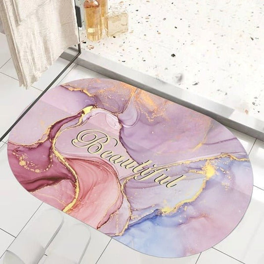 2PC Anti‑Slip Bathroom Mat – Fast‑Drying, Water‑Absorbent Floor Mat (Large 2.25 x 1.5 ft) - Saadiq.pk