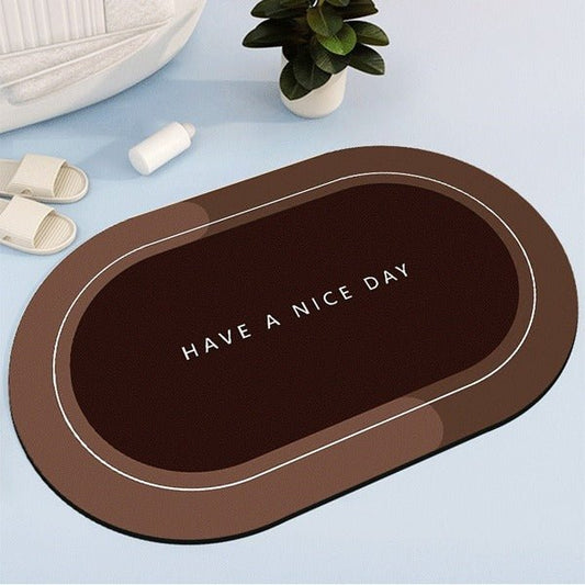 2PC Anti‑Slip Bathroom Mat – Fast‑Drying, Water‑Absorbent Floor Mat (Large 2.25 x 1.5 ft) - Saadiq.pk